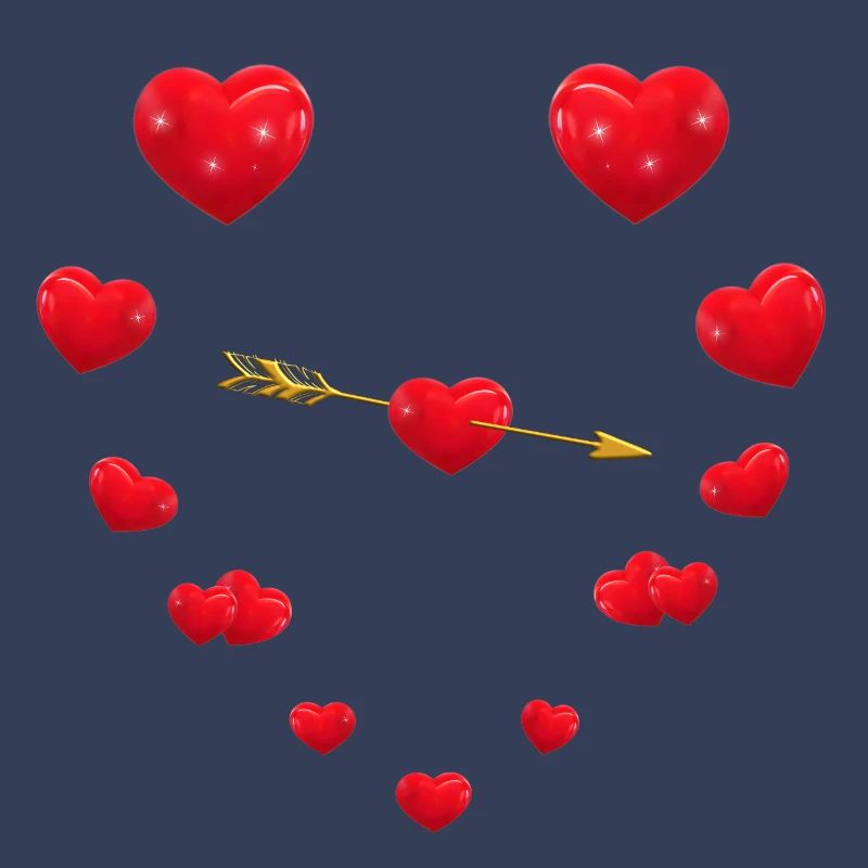 Conception de coeur aimant avec flèche