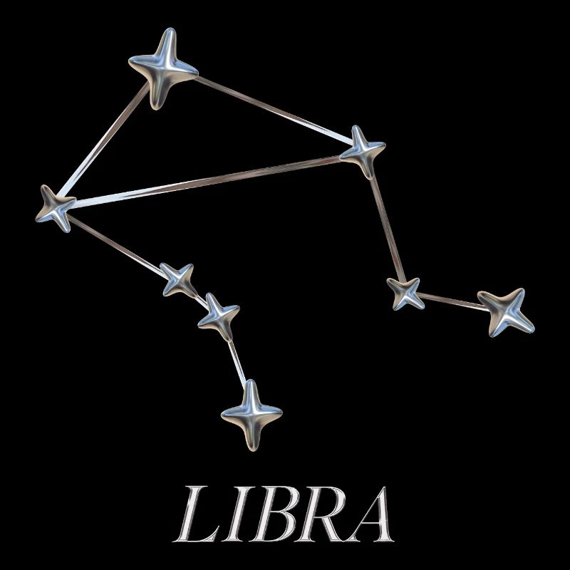 Libra Sternbild – Silber Minimal-Konstellation