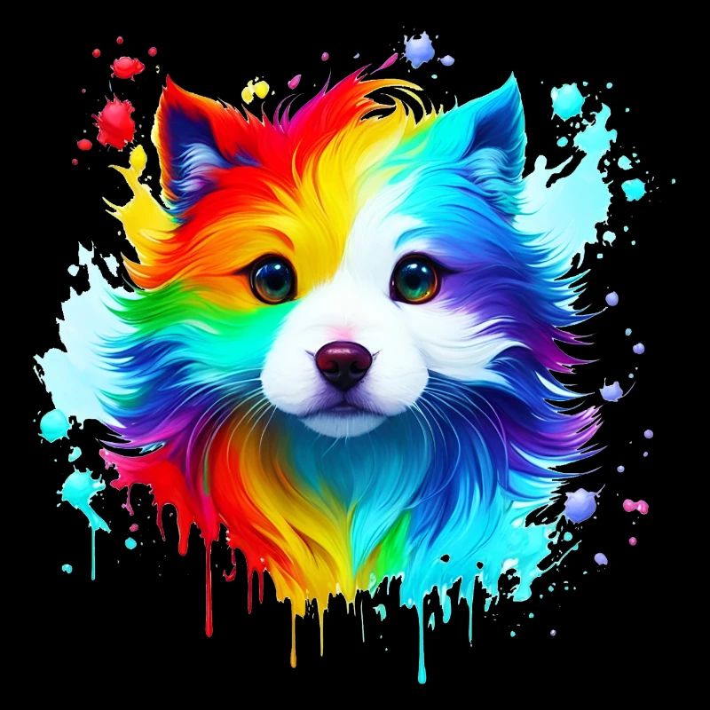 Spray arc-en-ciel pour chiot