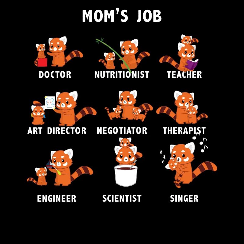 Panda rouge - Ours de chat - Maman - Maman