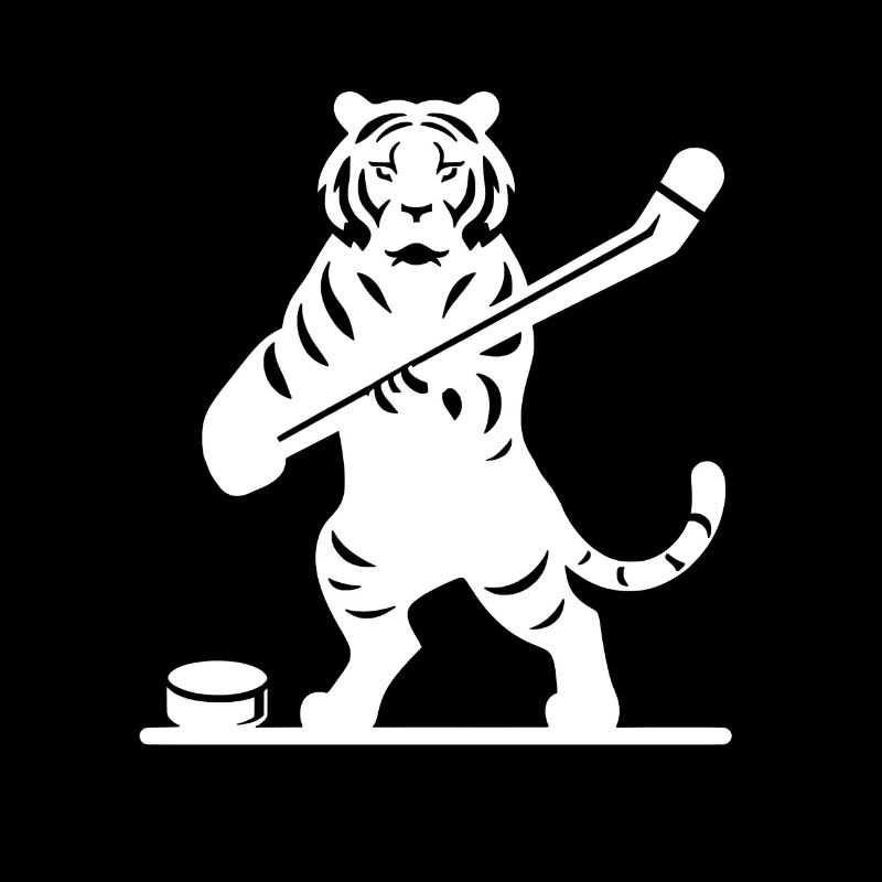 Tiger Eishockey Eishockeyspieler Silhouette