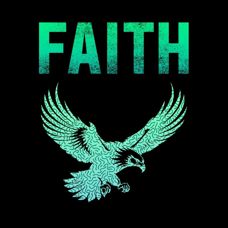 Faith and Eagle Illustration