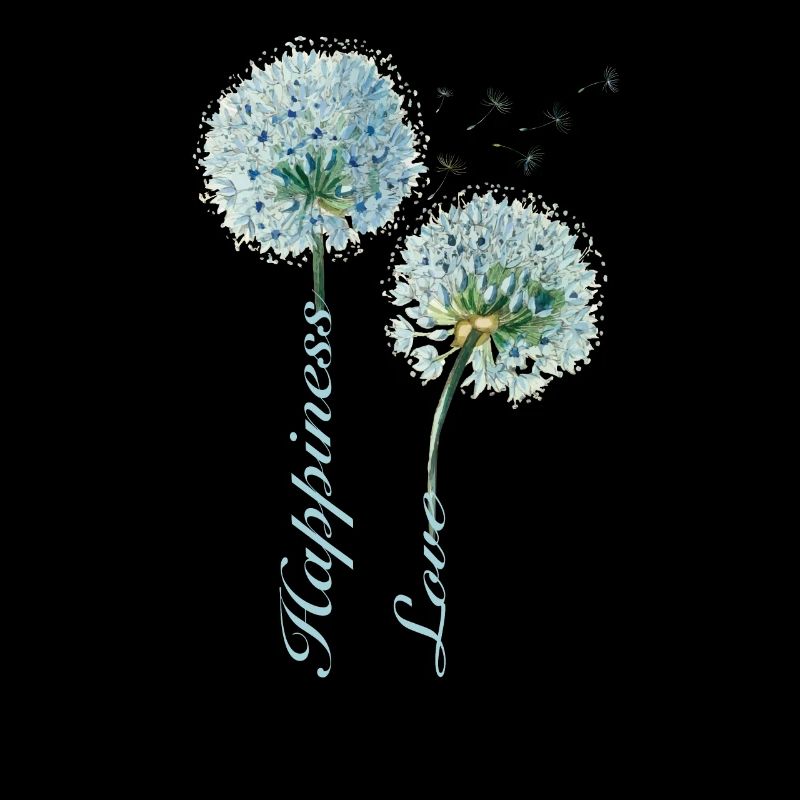 Dandelion Happiness and Love Inspirational Design