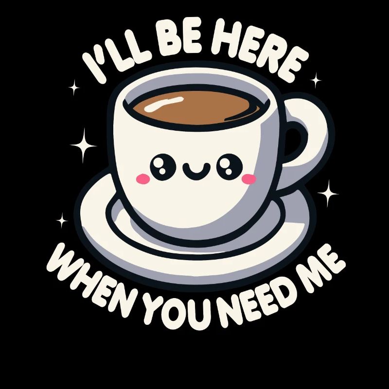 Ich bin hier, wenn du mich brauchst Kaffee