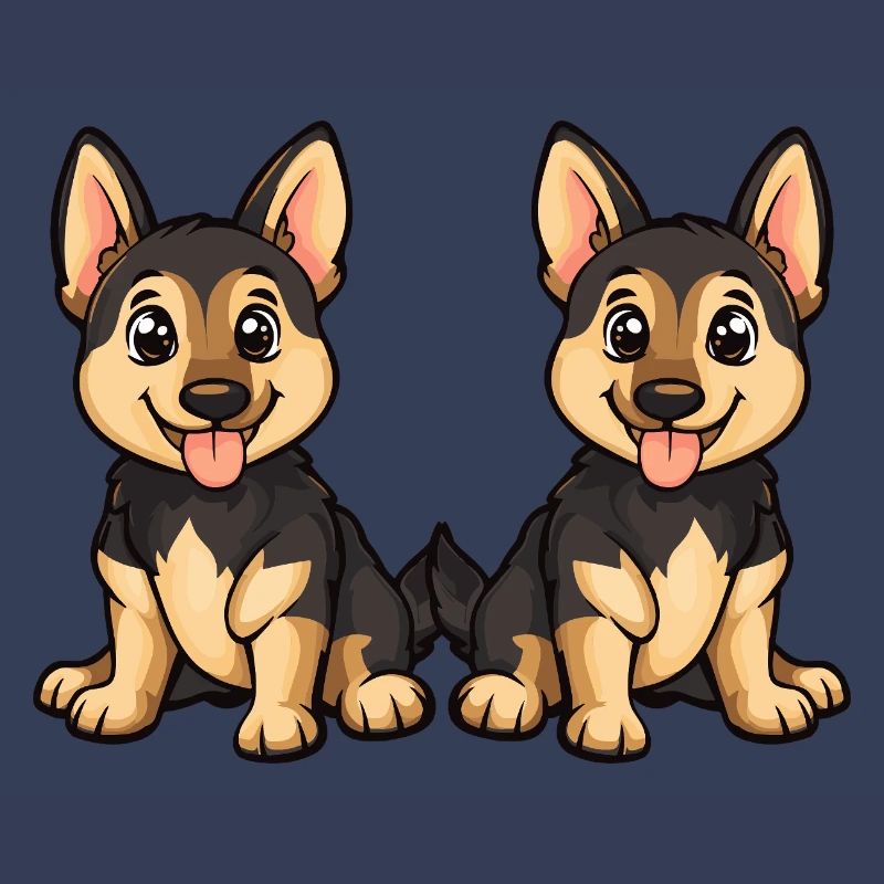German Shepherd Hund Comic