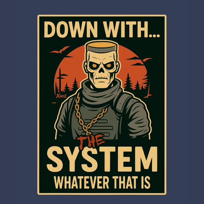 Skeleton vs. the System – Dark & Ironic