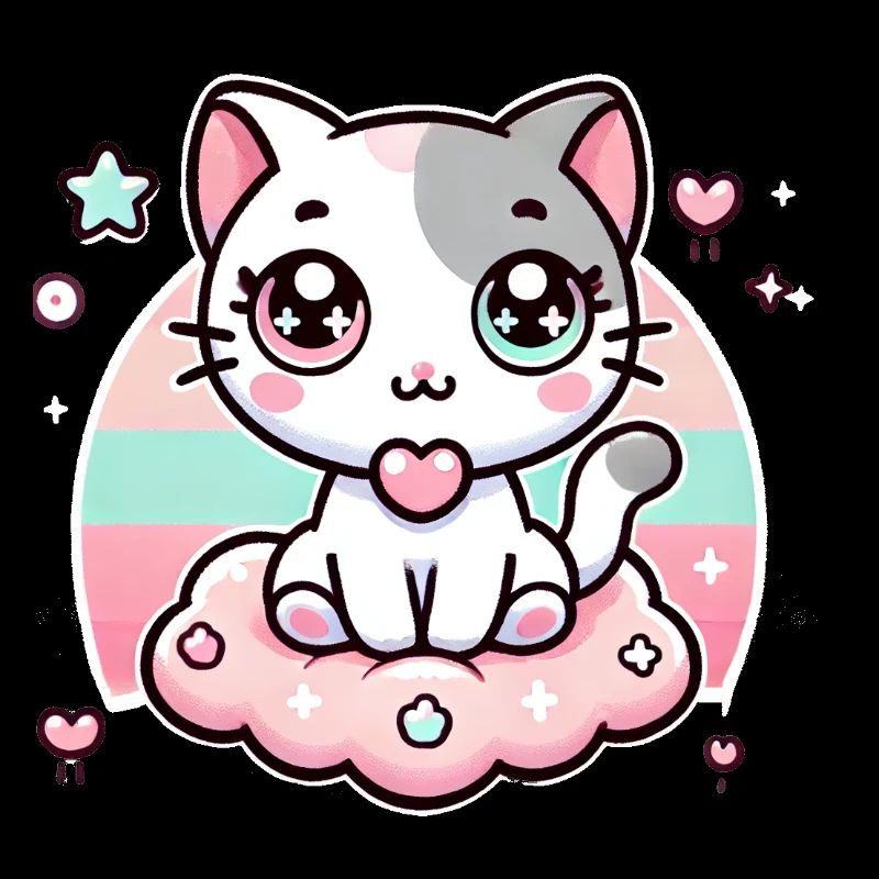 Katze im Kawaii-Stil