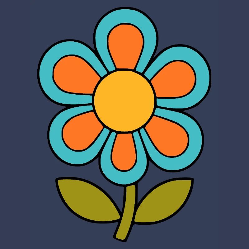 70s flower pattern retro flowerpower