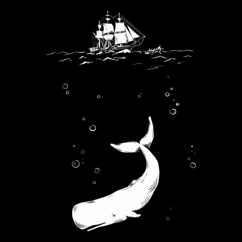 Moby Dick mit Schiff