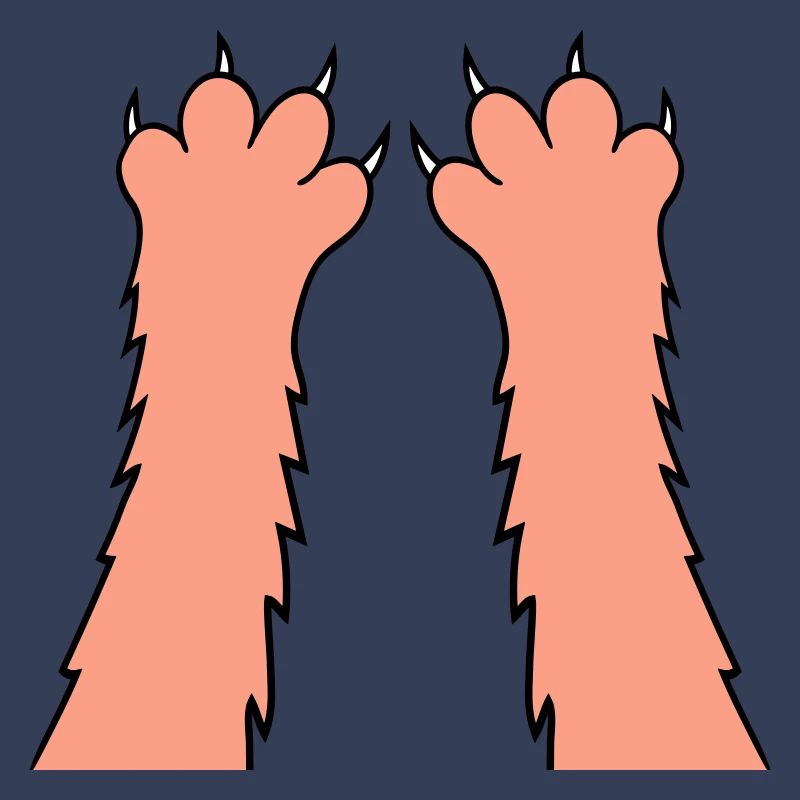 Chats, griffes, pattes, pattes, griffes acérées, grattage