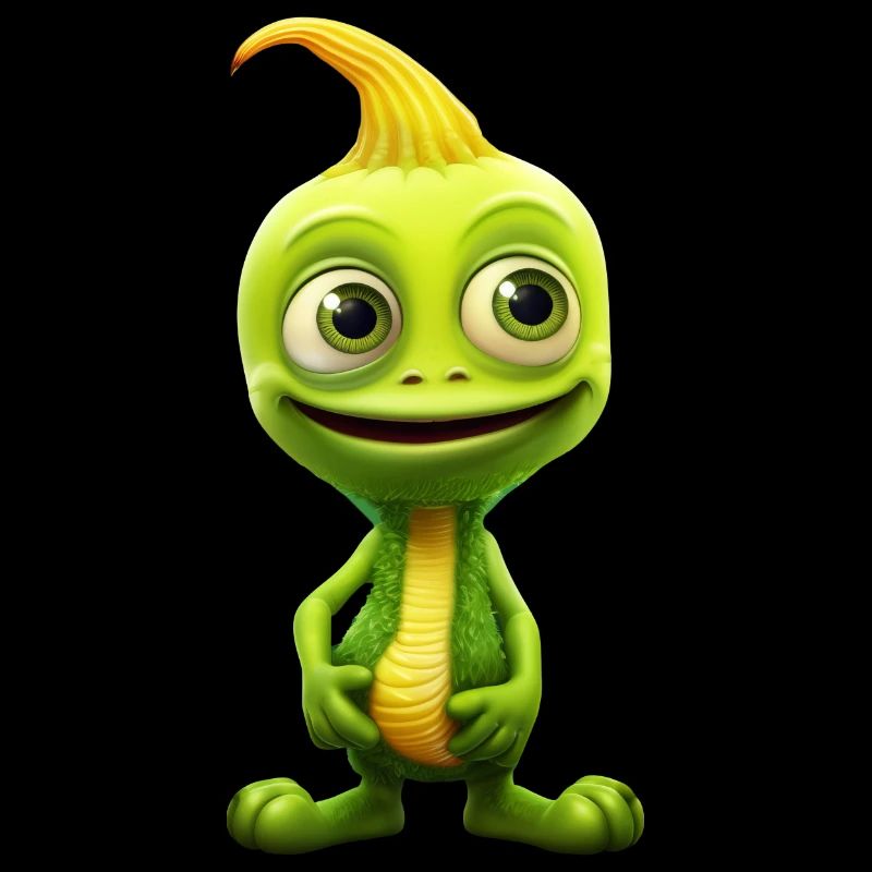 Green Alien & Pumpkin: Unexpected Encounter