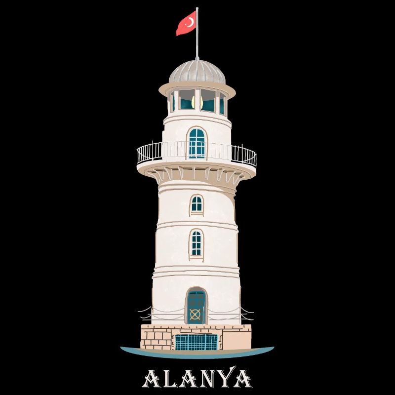 Alanya, Lighthouse Drawing, Turkey