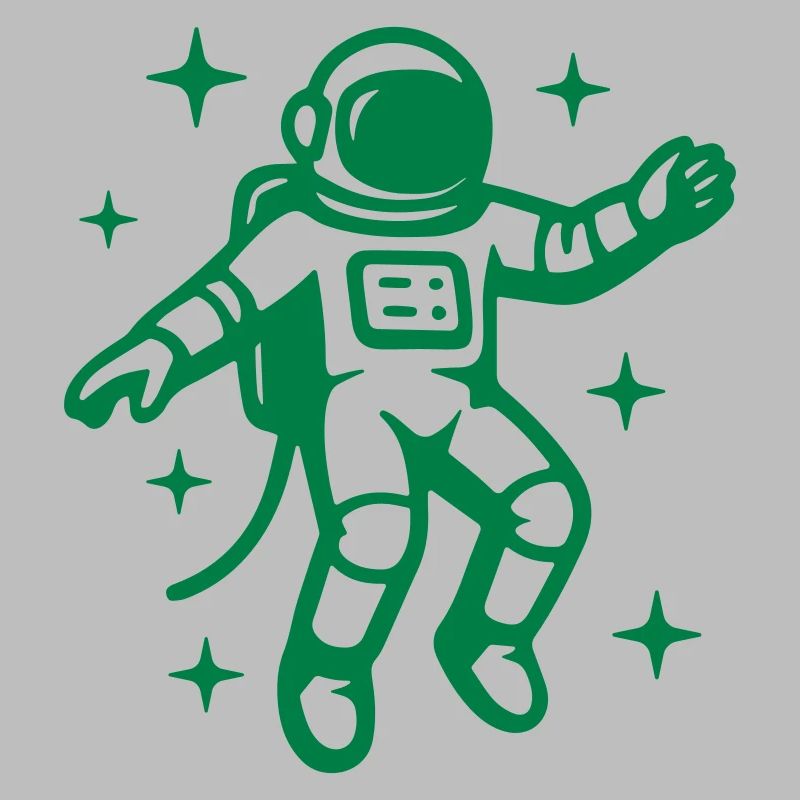 Astronaut floating freely in space