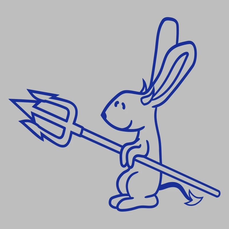 Bunny Devil Demon Evil Satan Hell Trident Costume