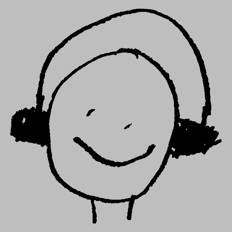 Kopfhörer oder Ohrenwärmer Kinderzeichnung DJ