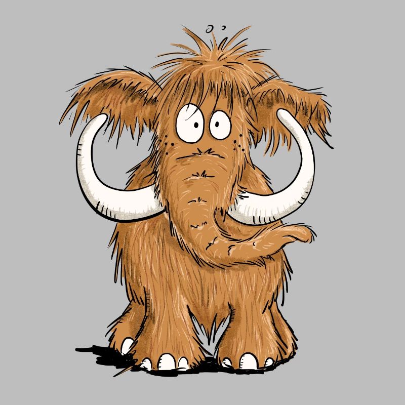 Furry Mammoth I Comic Animals I Elephant Gift