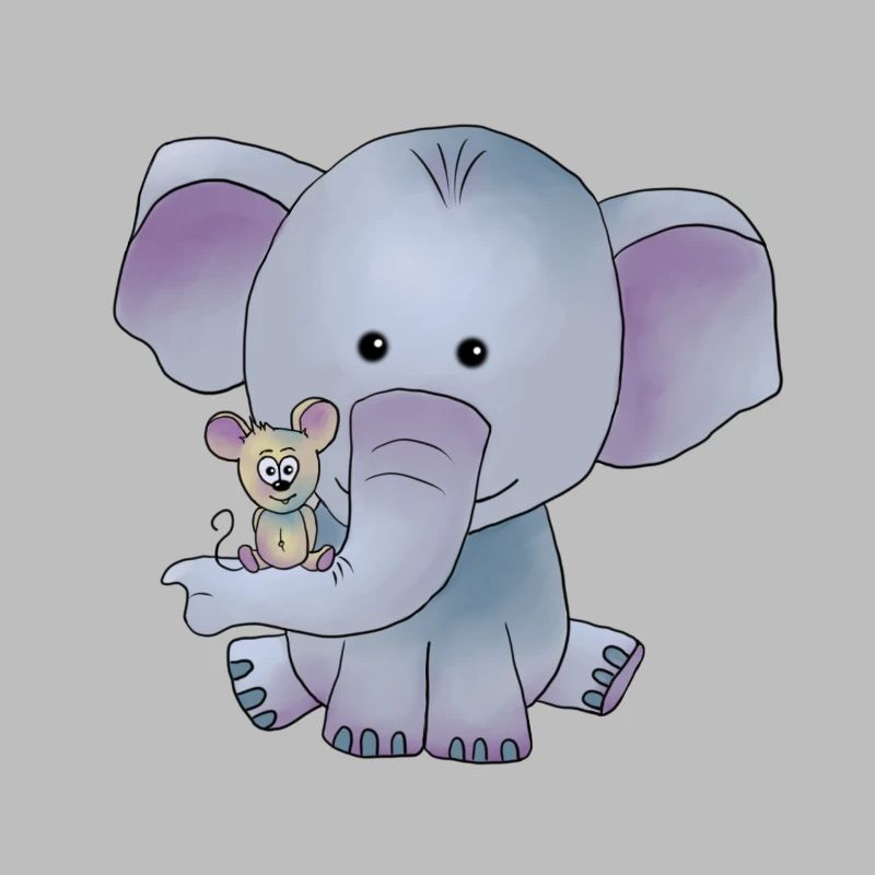 Elefant mit Maus