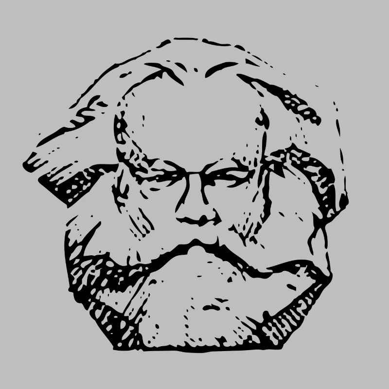 Karl Marx | Abstract Distressed Face Design
