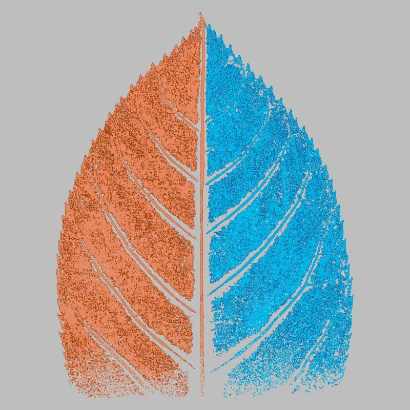 Leaf - Blue / Red - Beech Leaf
