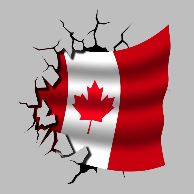 Drapeau du Canada - Canada - Drapeau Broken Design