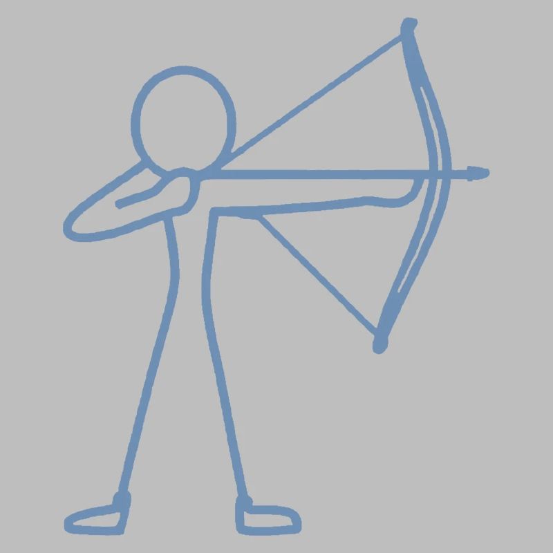 Strichmännchen Bogen Bogenschießen Bogenschütze