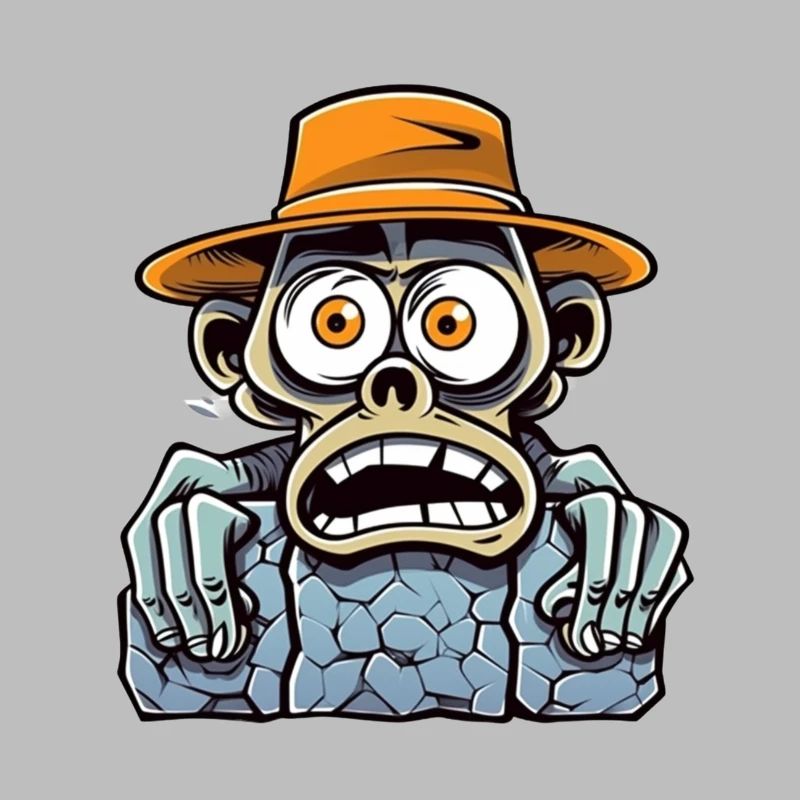 Dead explorer with hat and bone gaze