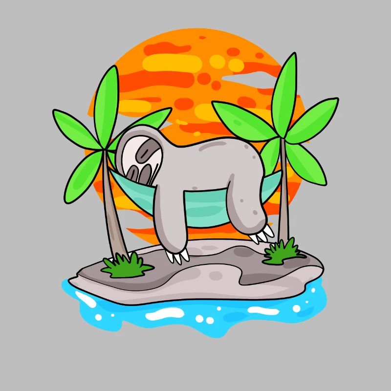 Sloth on the beach