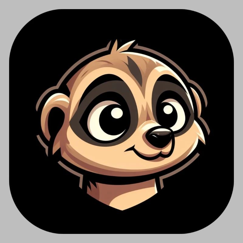 Erdmännchen Kopf im Comic Stil