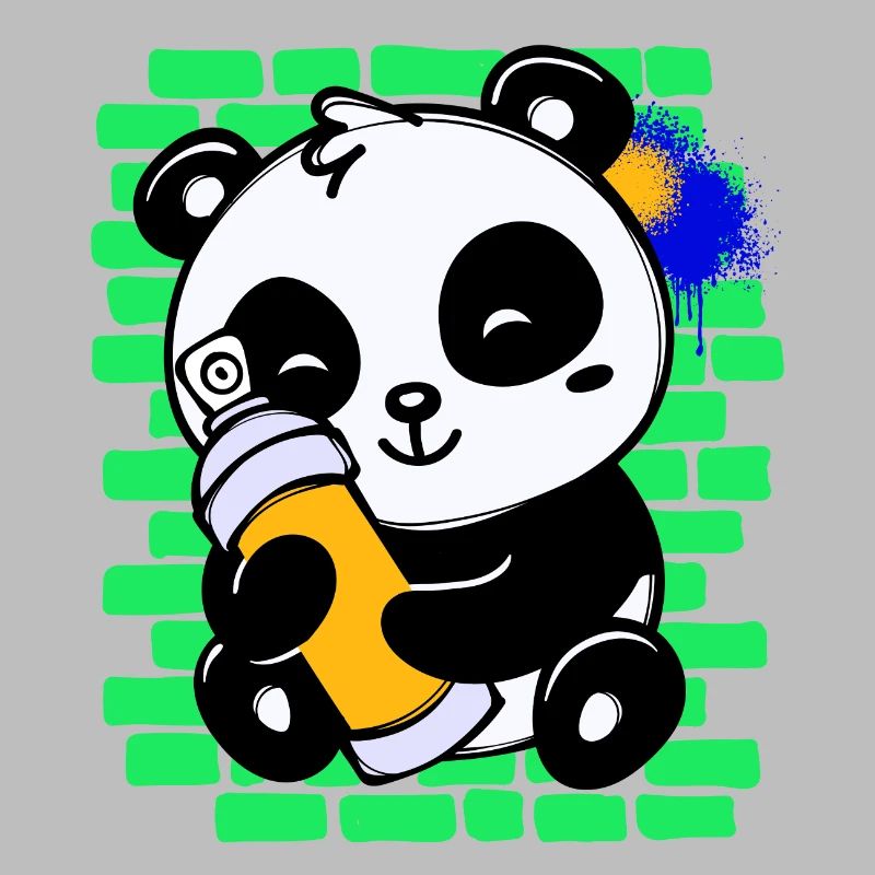 Graffiti Panda Drawing Illustration Spray Can