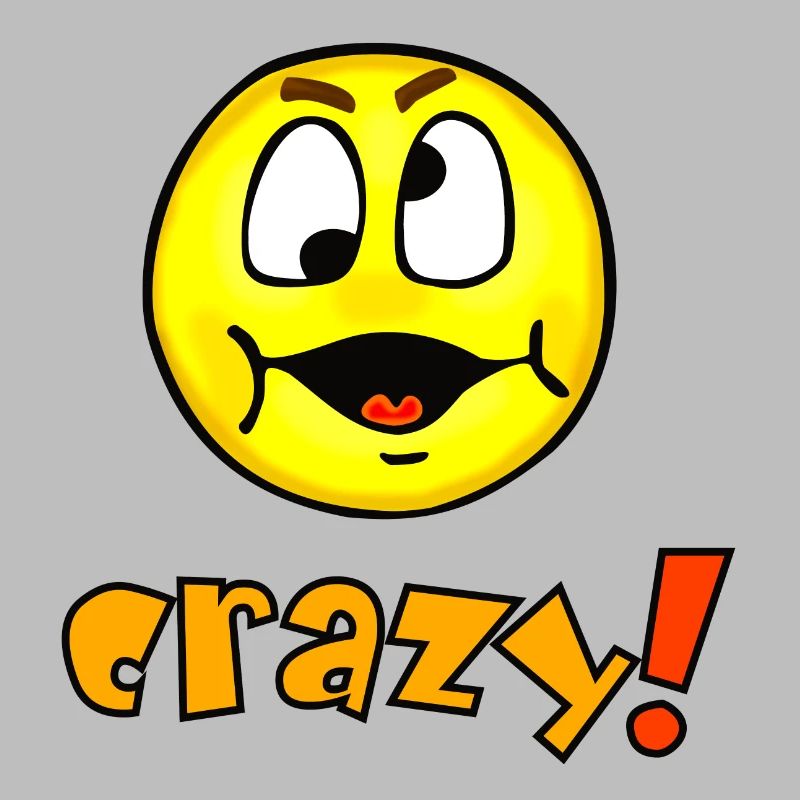 crazy - Funny crazy emoticon