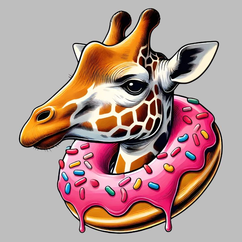 funny eye candy - giraffe with donut