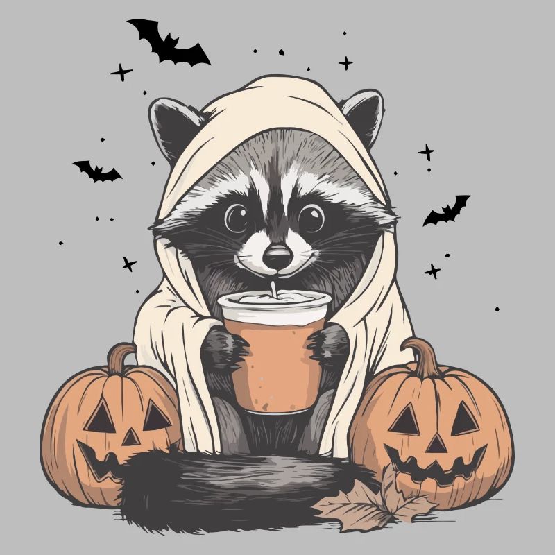 Halloween Pullover, Waschbär Halloween, Geschenk