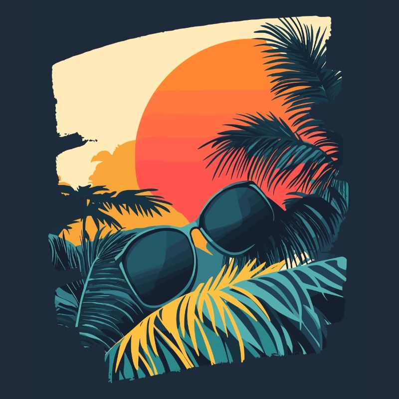 Summer Palm Tree Sunset
