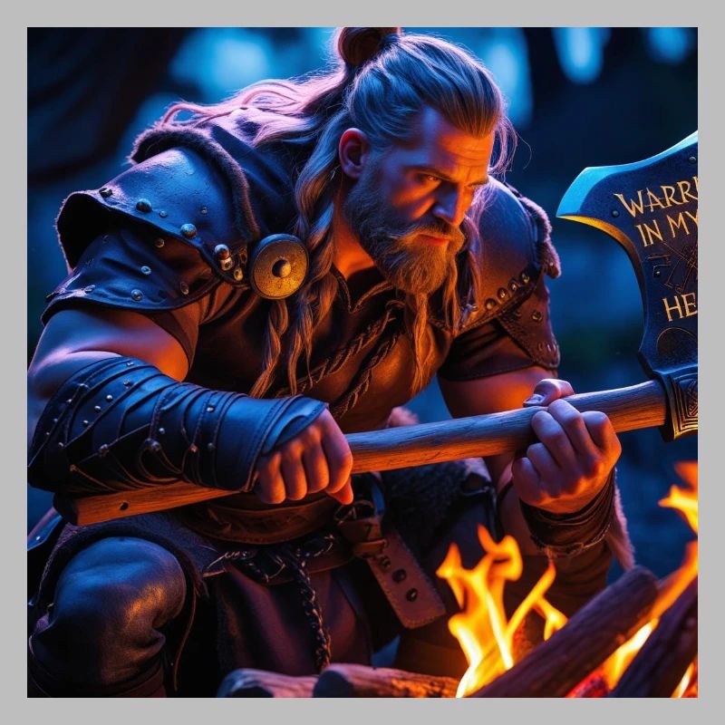 Fantasy Wikinger mit einer Axt