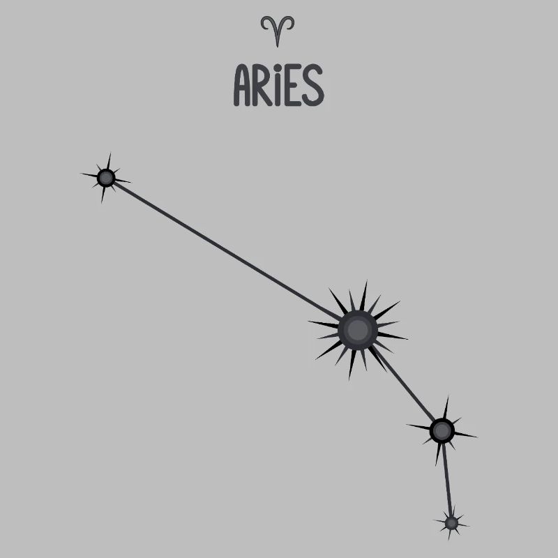 Widder Sternzeichen Sternbild Stern Sternbild Schwarz & Grau