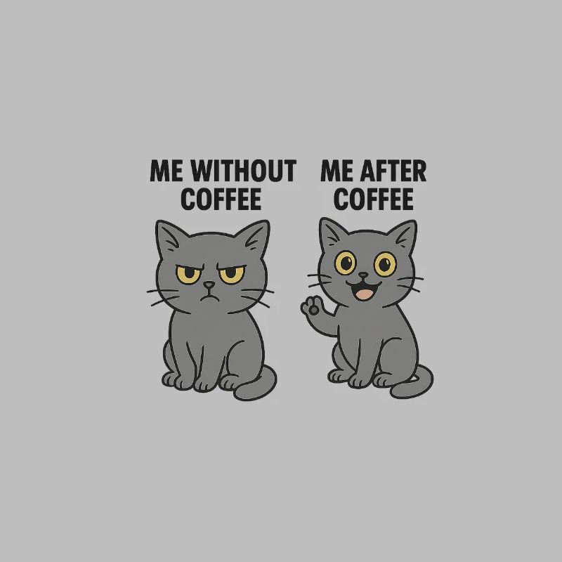 Cat memes: Grumpy without coffee