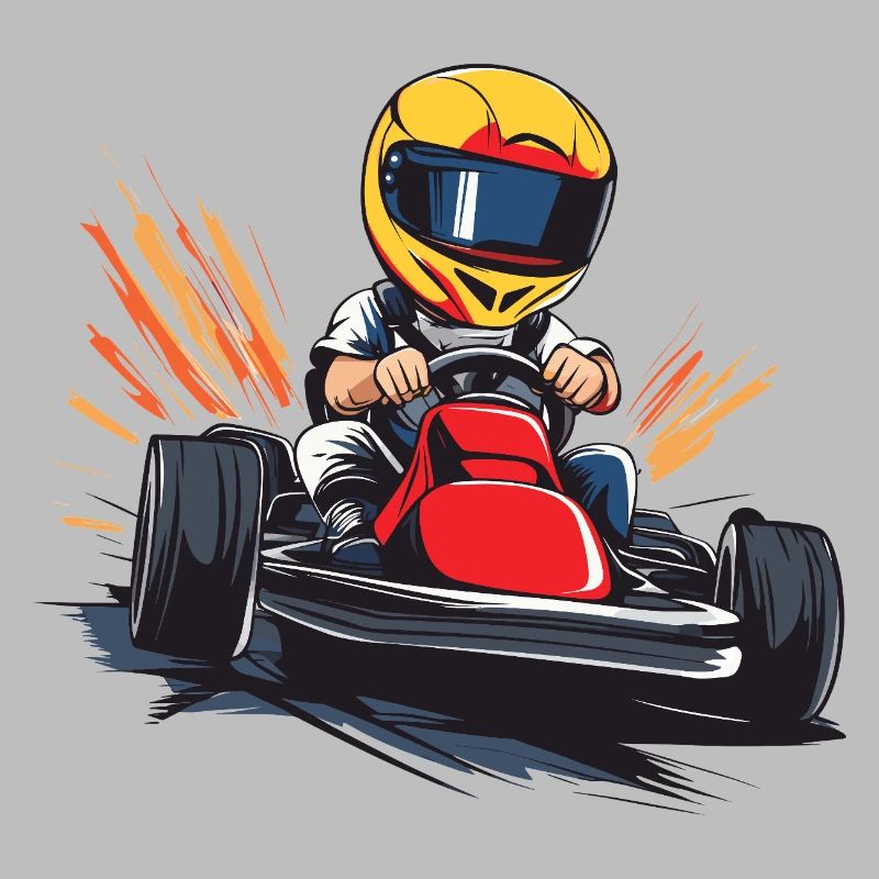 Dessin animé de pilote de course