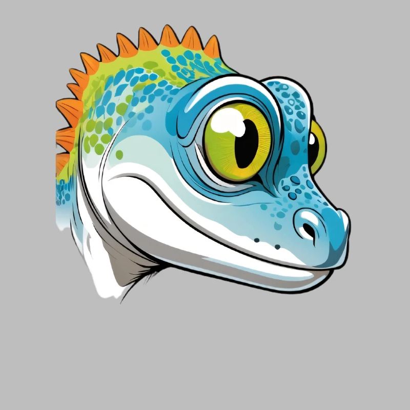 Conception de dessin animé Geko coloré