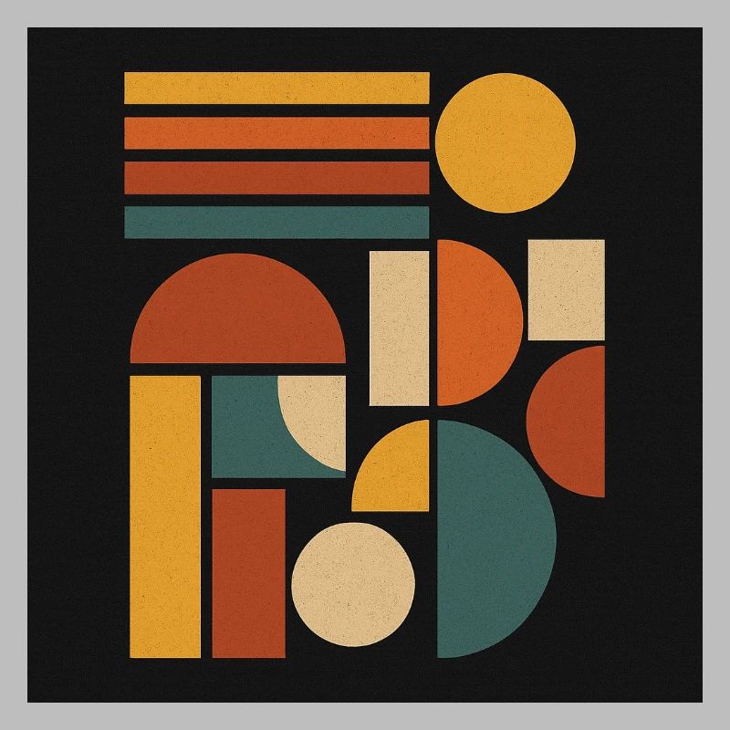 Geometric Colour Forms Retro
