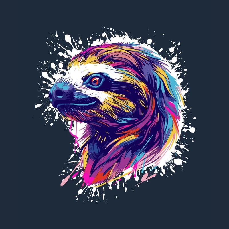 Faultier Sloth Splatter