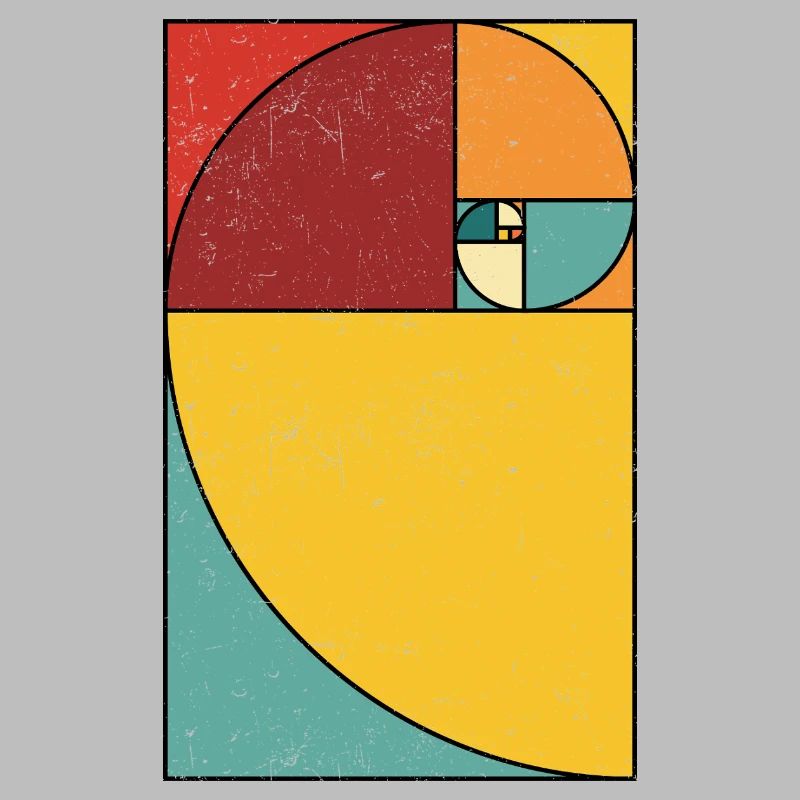 Fibonacci Spiral Geometry Art