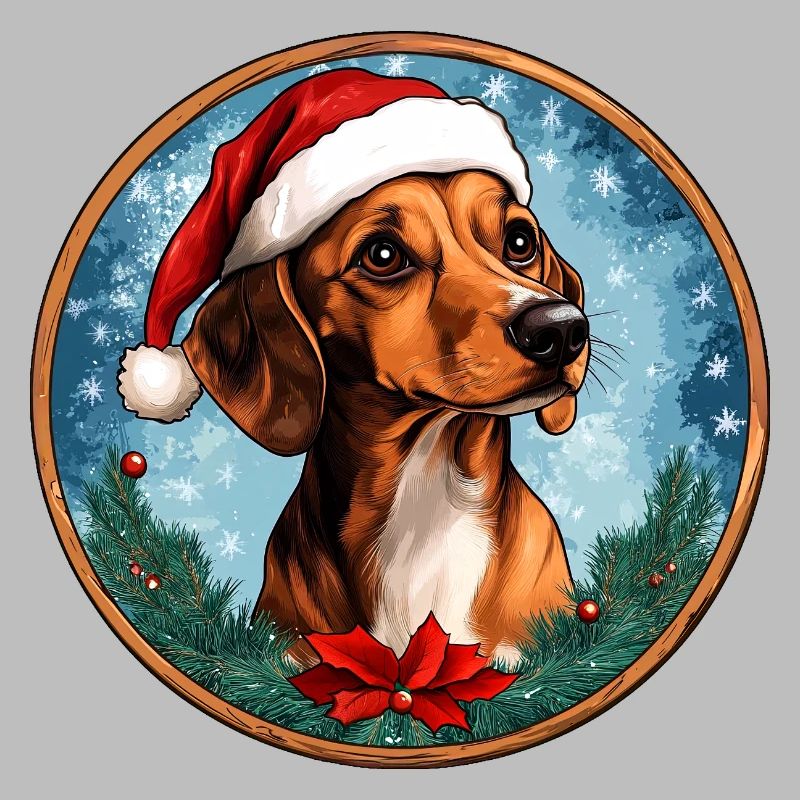 Dackel Weihnachtsmann