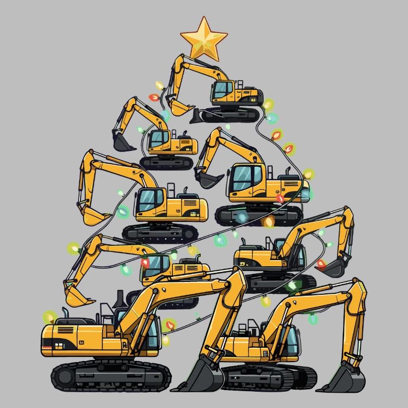 Lustiger Bagger Weihnachtsbaum Geschenk