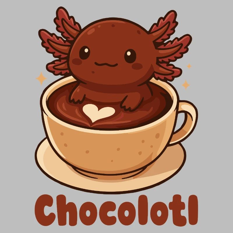 Chocolotl doux axolotl en jeu de mots avec hot