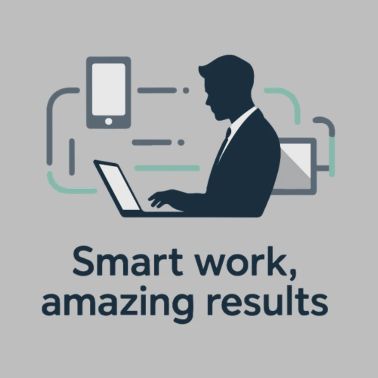 Smart Work Tech Silhouette