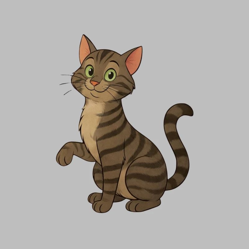 Mischievous tabby cat