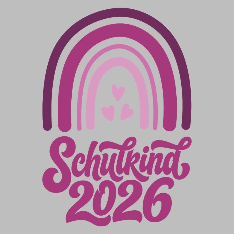 Schulkind 2026 Mädchen Boho Regenbogen