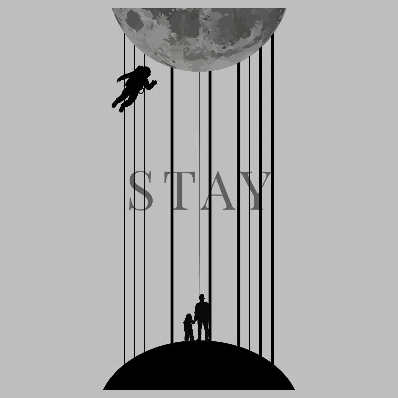 Weltall Interstellar mit Morse Code Stay