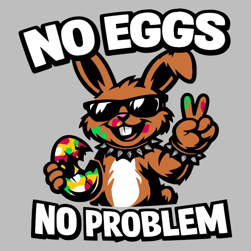Funny Easter Bunny – No Eggs No Problem