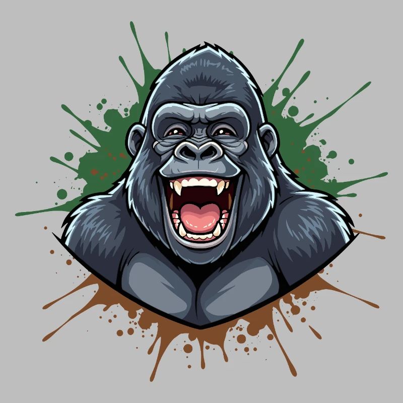 Lachender Gorilla Graffiti-Design